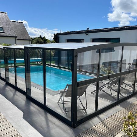 Maison 8 pers en bord de mer avec piscine chauffée toute l'année, spa et hamman Surzur Exterior foto